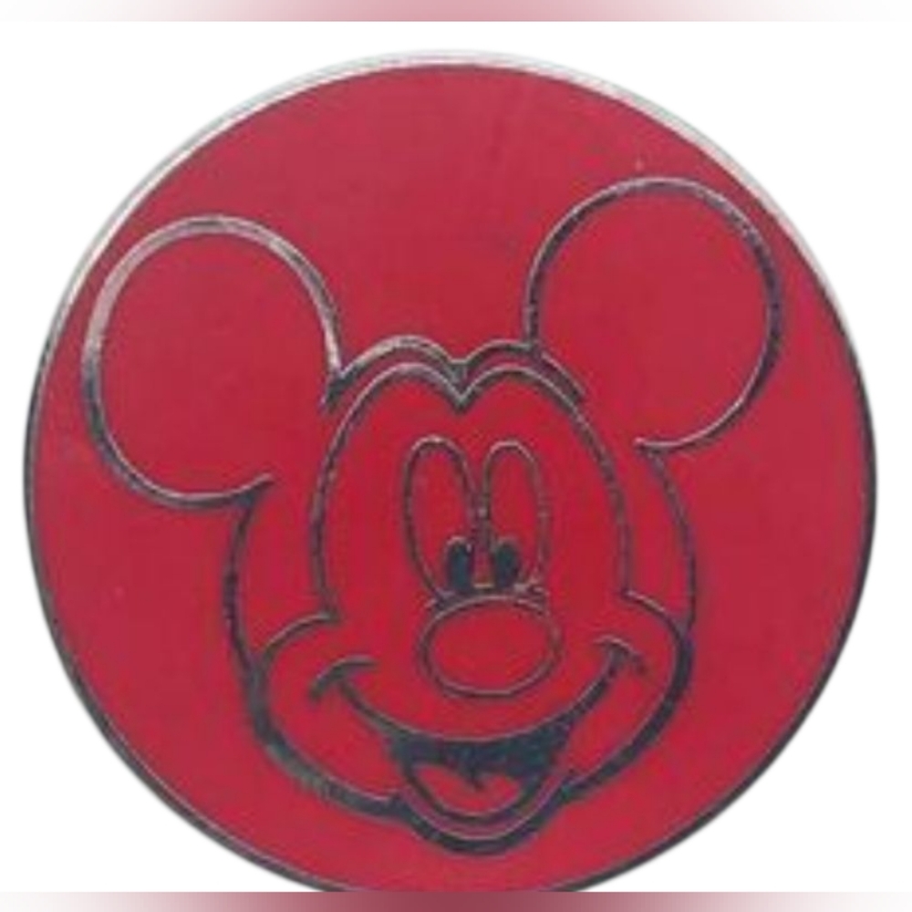 Disney Red Mickey Mouse Round Pin
